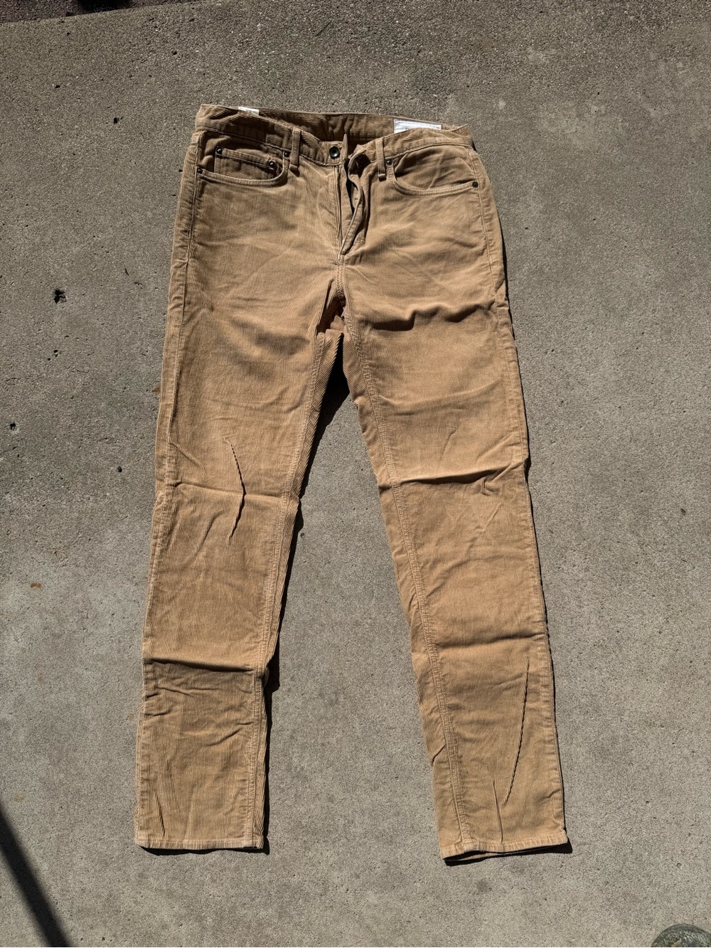rag & bone Men's Tan Corduroy Chinos